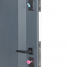 Двери входные БУЛАТ Revolut В-434 мод. №172 антрацит/белый матовый гладкий