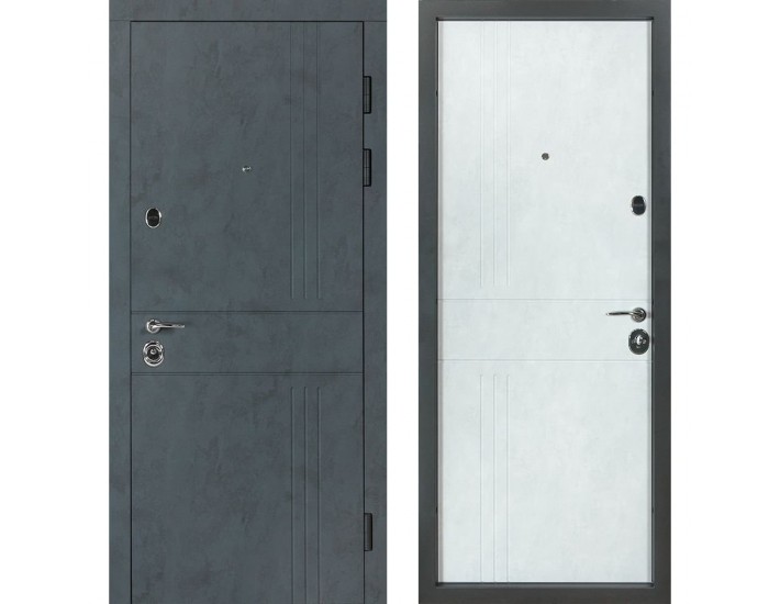 Фото Двері вхідні квартирного типу Revolut В-610 мод. №250 бетон антрацит/оксид білий 1