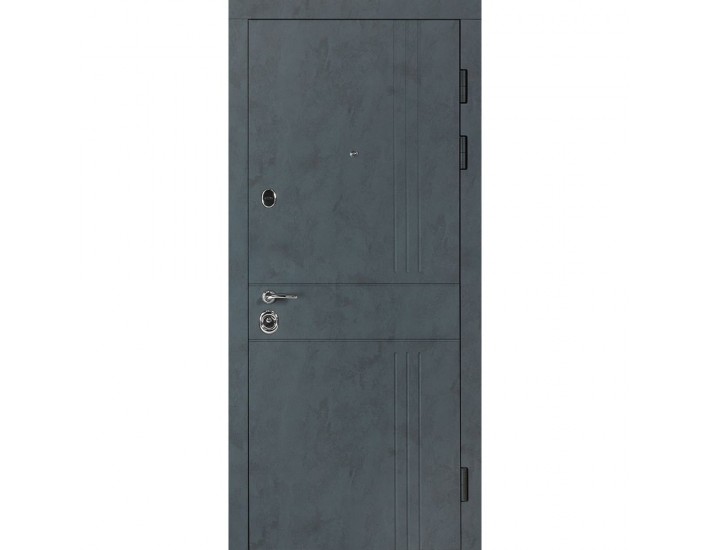Фото Двері вхідні квартирного типу Revolut В-610 мод. №250 бетон антрацит/оксид білий 2