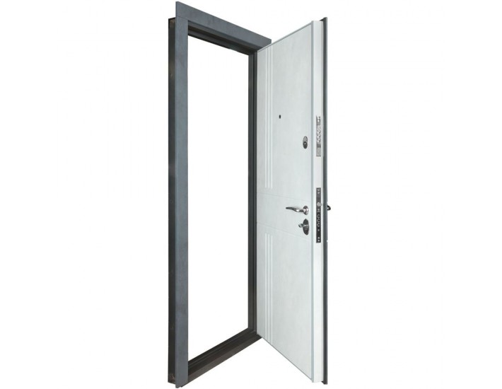 Фото Двері вхідні квартирного типу Revolut В-610 мод. №250 бетон антрацит/оксид білий 4