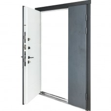 Двери входные БУЛАТ Термо House 1200 мод. №703/191 темный антрацит/белый атласный