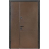 Двери входные БУЛАТ Термо House 1200 мод. №703/191 венге темный/белый атласный