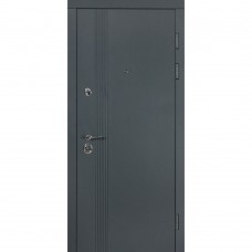 Двери входные БУЛАТ Revolut В-81 мод. №172 антрацит/белый матовый гладкий