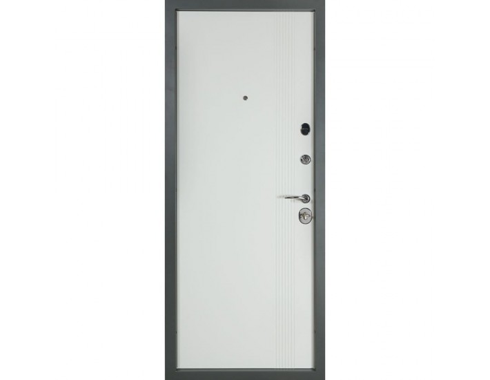 Фото Двері вхідні квартирного типу Revolut В-81 мод. №172 антрацит/білий матовий гладкий 3