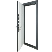 РАСПРОДАЖА! Булат Revolut В-81, модель 172 антрацит/белый матовый гладкий, 850мм правые (двери с витрины)