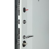 РАСПРОДАЖА! Булат Revolut В-81, модель 172 антрацит/белый матовый гладкий, 850мм правые (двери с витрины)