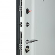 Двери входные БУЛАТ Revolut В-81 мод. №172 антрацит/белый матовый гладкий