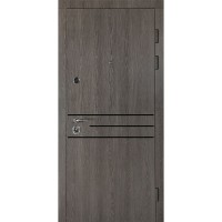 Двери входные БУЛАТ Revolut В-81 мод. №544 дуб нем карбон/дуб нем серебряный