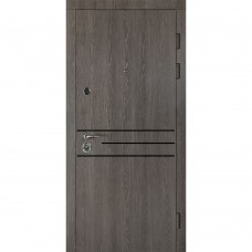 Двери входные БУЛАТ Revolut В-81 мод. №544 дуб нем карбон/дуб нем серебряный