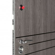 Двери входные БУЛАТ Revolut В-81 мод. №544 дуб нем карбон/дуб нем серебряный