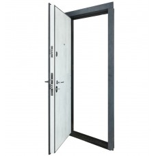 Двери входные БУЛАТ Revolut В-606 мод. №250 бетон антрацит/оксид белый