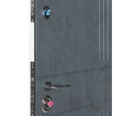 Двери входные БУЛАТ Revolut В-606 мод. №250 бетон антрацит/оксид белый