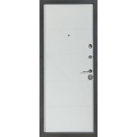 Двері вхідні БУЛАТ Revolut В-81 мод. №559/191 зріз каменя/білий матовий гладкий