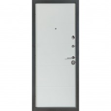 Двери входные БУЛАТ Revolut В-81 мод. №559/191 срез камня/белый матовый гладкий