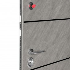 Двери входные БУЛАТ Revolut В-81 мод. №559/191 срез камня/белый матовый гладкий