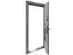Фото Двері вхідні квартирного типу Ультра мод. №557/607 дзеркало (попелястий металік/сірий шифер) 4