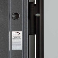 Двери входные БУЛАТ Ультра мод. №557/607 зеркало (пепельный металлик/серый шифер)