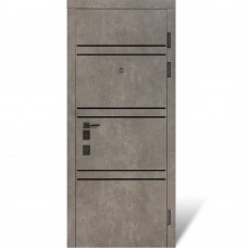 Двері вхідні БУЛАТ Термо Expert мод. №550/253 роксі антрацит сірий/білий супермат