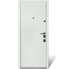 Двері вхідні БУЛАТ Термо Expert мод. №550/253 роксі антрацит сірий/білий супермат