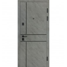 Двери входные БУЛАТ Ультра мод. №540/249 срез камня/белый матовый гладкий