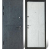 Вхідні двері квартирного типу В-617 мод. №250 бетон антрацит/бетон сніжний