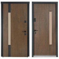 Двери входные БУЛАТ Термо House мод. №705/428 дуб бронза/орех натуральный
