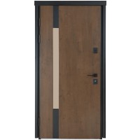 Двери входные БУЛАТ Термо House мод. №705/428 дуб бронза/орех натуральный