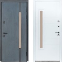 Двери входные БУЛАТ Термо House мод. №705/431 темный антрацит/белый атласный