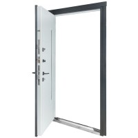 Двери входные БУЛАТ Термо House мод. №705/431 темный антрацит/белый атласный