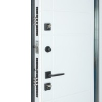 Двери входные БУЛАТ Термо House мод. №705/431 темный антрацит/белый атласный