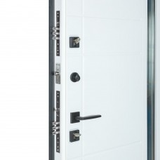 Двери входные БУЛАТ Термо House мод. №705/431 темный антрацит/белый атласный