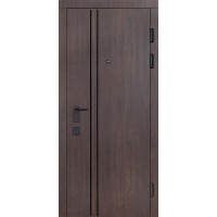Двери входные БУЛАТ Expert мод. №570/568 дуб дорато темный/олово супермат