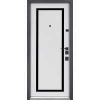 Двери входные БУЛАТ Expert мод. №570/568 дуб дорато темный/олово супермат