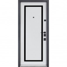 Двері вхідні БУЛАТ Expert мод. №570/568 дуб дорато темний/олово супермат