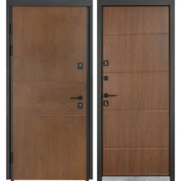 Двери входные БУЛАТ Термо House мод. №703/191 дуб бронза/орех натуральный