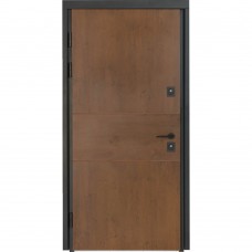 Двери входные БУЛАТ Термо House мод. №703/191 дуб бронза/орех натуральный