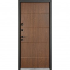 Двери входные БУЛАТ Термо House мод. №703/191 дуб бронза/орех натуральный