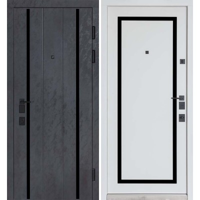 РОЗПРОДАЖ! Булат Термо Олімп, модель №575/568 оксид чорний/білий матовий, 850мм праві (двері з вітрини)