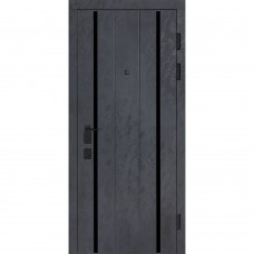 Двері вхідні БУЛАТ Термо Олімп мод. №575/568 оксид чорний/білий матовий