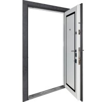 РАСПРОДАЖА! Булат Термо Олимп, модель №575/568 оксид черный/белый матовый, 850мм правый (двери с витрины)