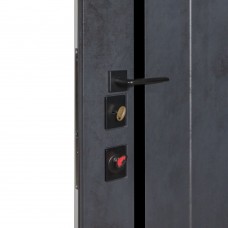 Двері вхідні БУЛАТ Термо Олімп мод. №575/568 оксид чорний/білий матовий