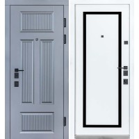 Двері вхідні БУЛАТ Термо Олімп мод. №575/568 оксид чорний/білий матовий