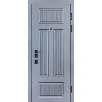 Двері вхідні БУЛАТ Термо Олімп мод. №575/568 оксид чорний/білий матовий