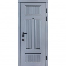 Двері вхідні БУЛАТ Термо Олімп мод. №575/568 оксид чорний/білий матовий