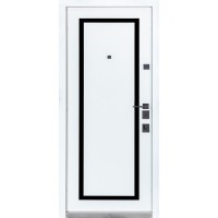 Двері вхідні БУЛАТ Термо Олімп мод. №575/568 оксид чорний/білий матовий