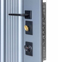 Двері вхідні БУЛАТ Термо Олімп мод. №575/568 оксид чорний/білий матовий