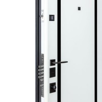 Двері вхідні БУЛАТ Термо Олімп мод. №575/568 оксид чорний/білий матовий