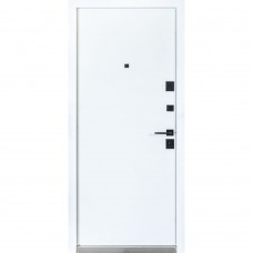 Двери входные БУЛАТ Термо Ультра мод. №567/гладкая хром/белый матовый