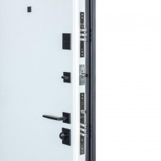 Двери входные БУЛАТ Термо Ультра мод. №567/гладкая хром/белый матовый