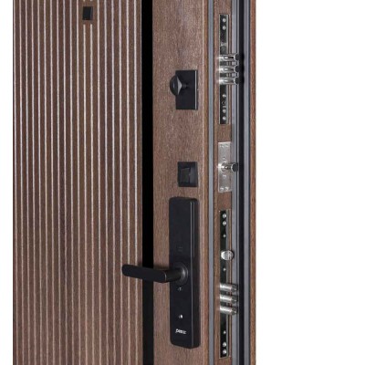 Входные двери БУЛАТ Електро модель 566 Дримвуд темный Безключевой доступ